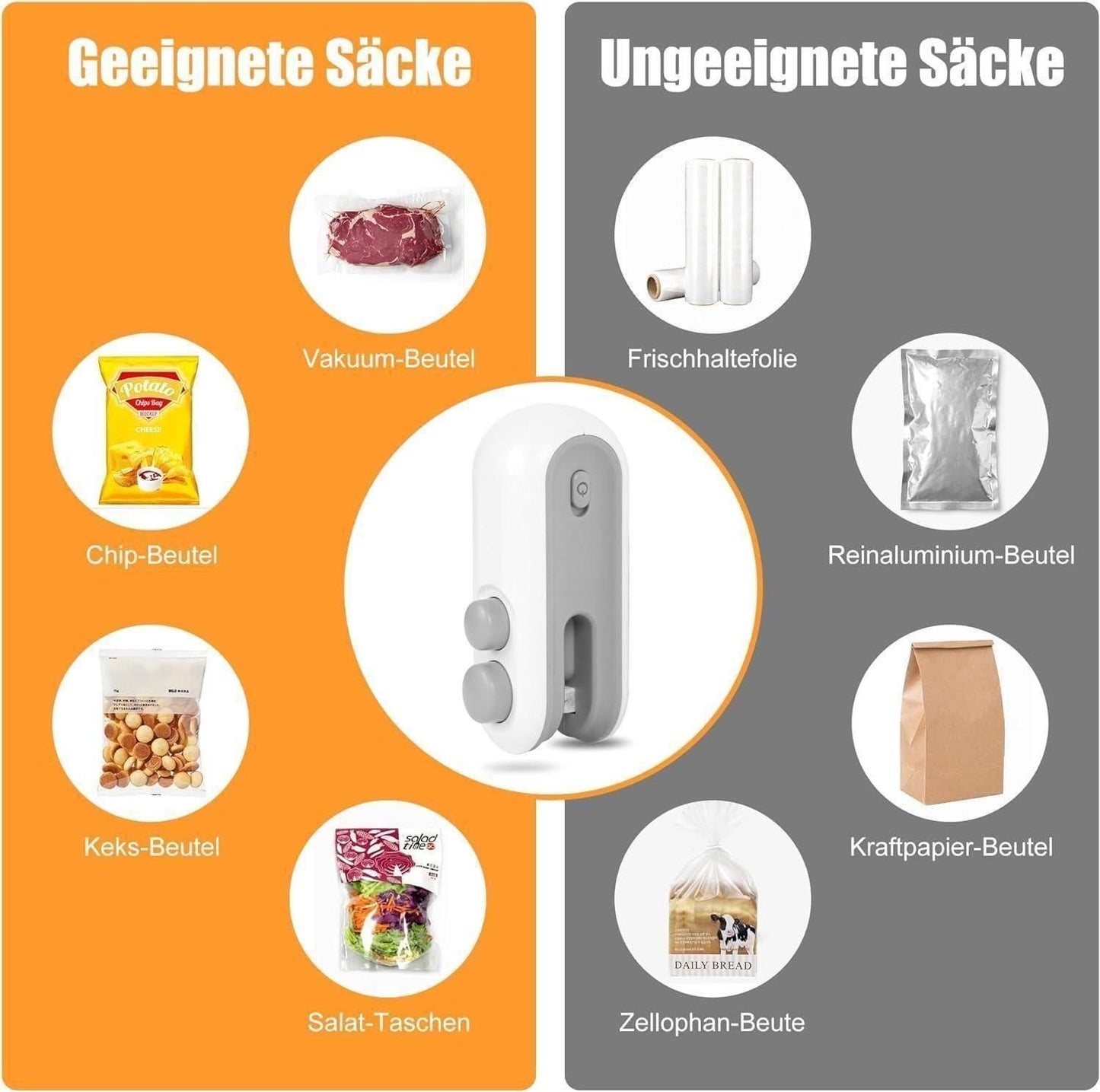 2 in 1 Mini Sealing Machine for Plastic Bags