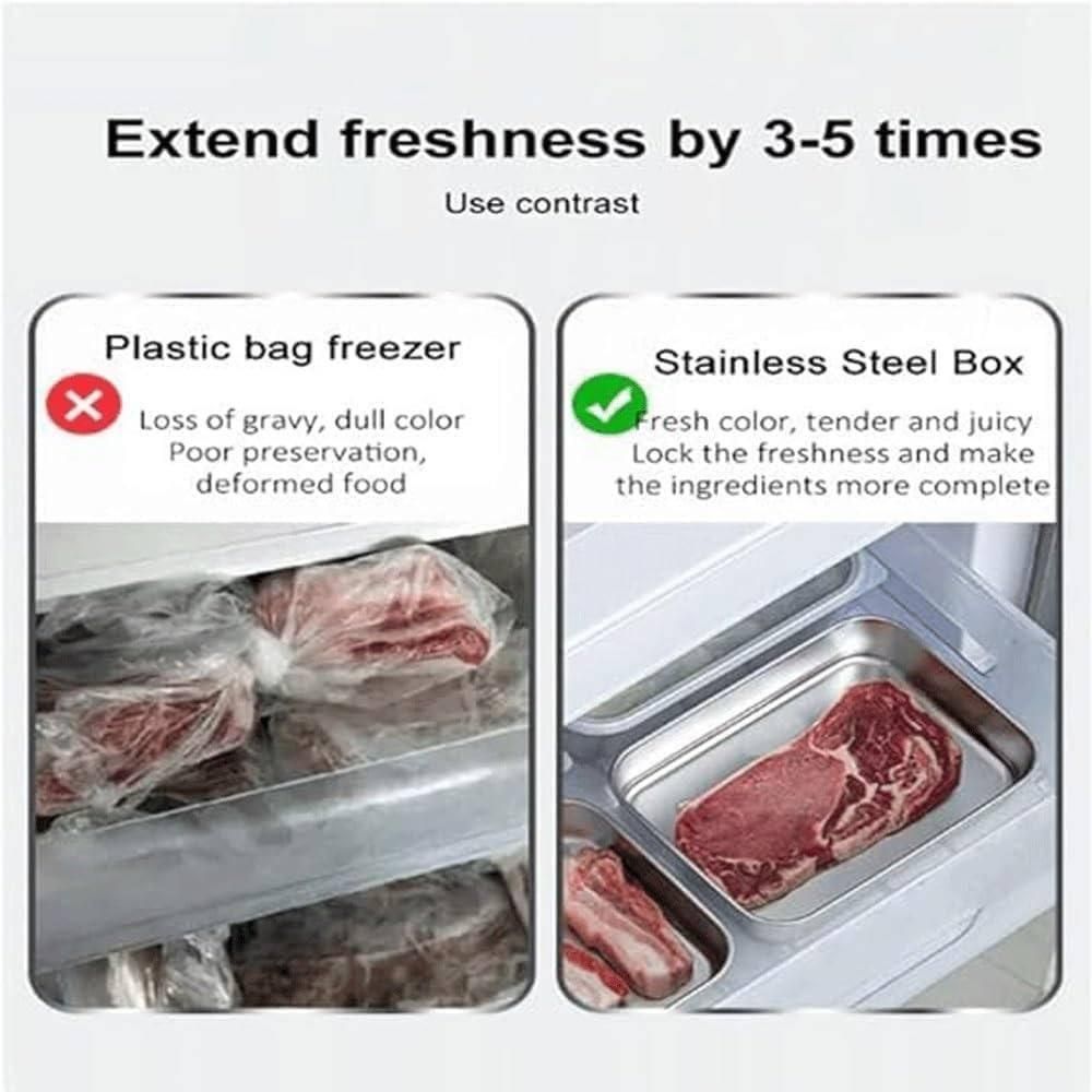 Non Stick Baking Pan Food Storage Box with Cover Pack of 3