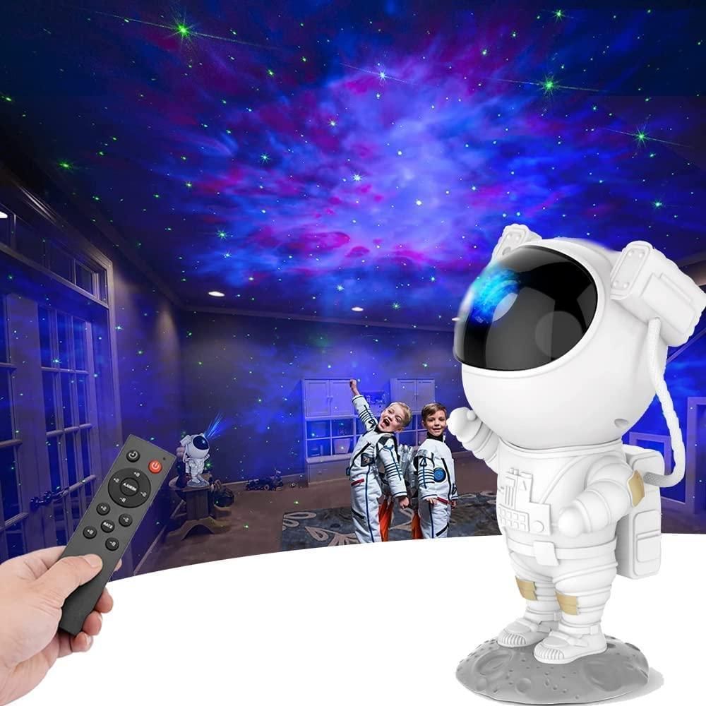 Astronaut Galaxy Projector – 360° Rotating Head + Remote Control