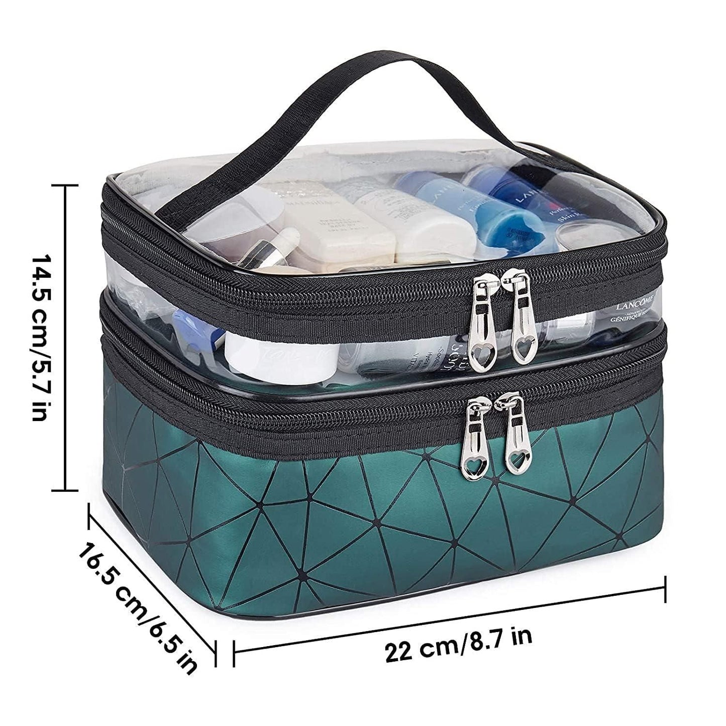 2 Layer cosmetic makeup bag