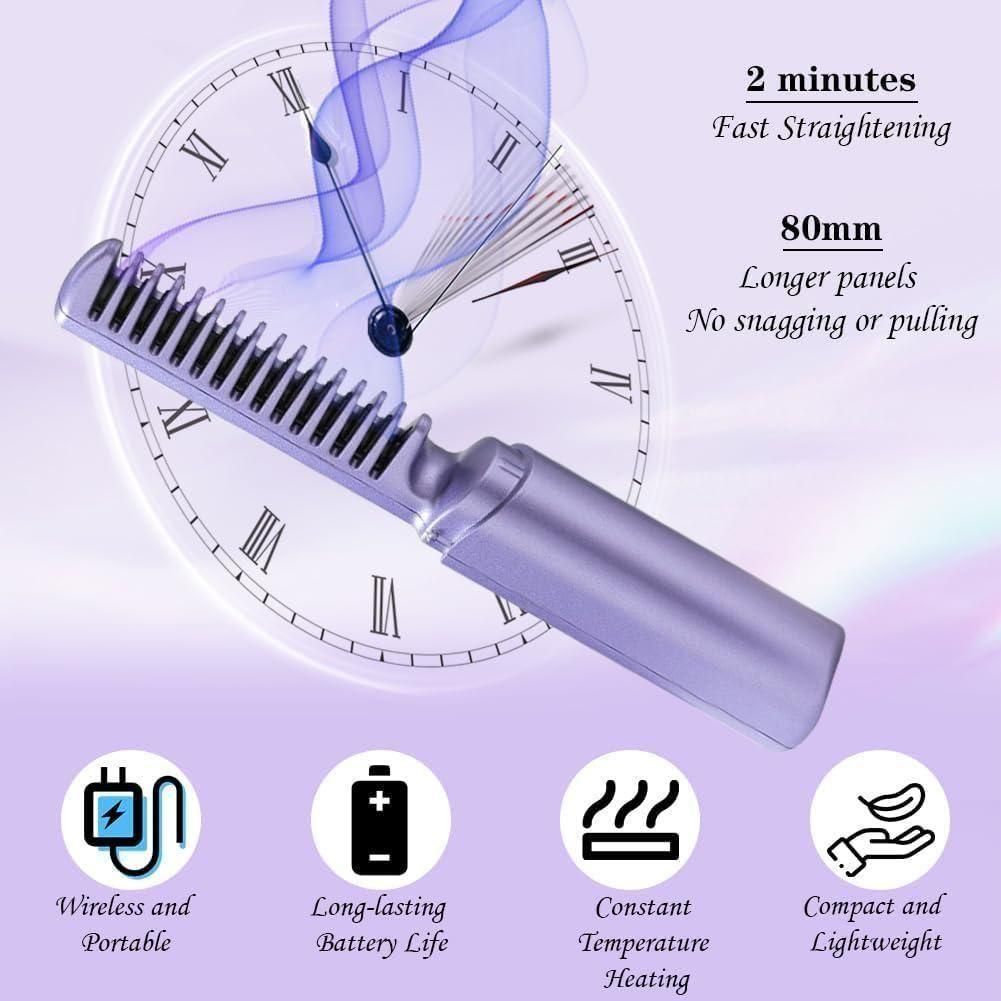 Meneflix Portable Mini Hair Straightener – Cordless & Rechargeable