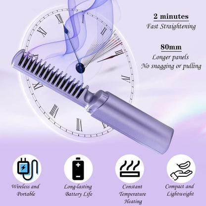 Meneflix Portable Mini Hair Straightener – Cordless & Rechargeable
