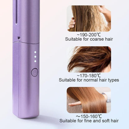 Meneflix Portable Mini Hair Straightener – Cordless & Rechargeable