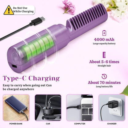 Meneflix Portable Mini Hair Straightener – Cordless & Rechargeable