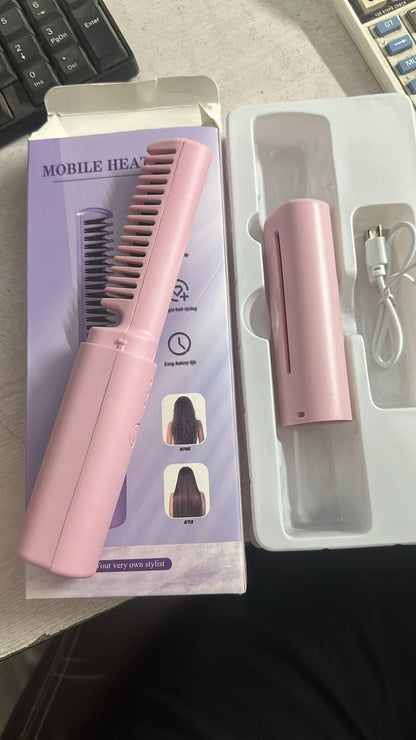 Meneflix Portable Mini Hair Straightener – Cordless & Rechargeable